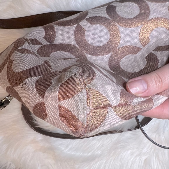 Coach Ashley Op Art Metallic Crossbody Bag - Picture 10 of 11